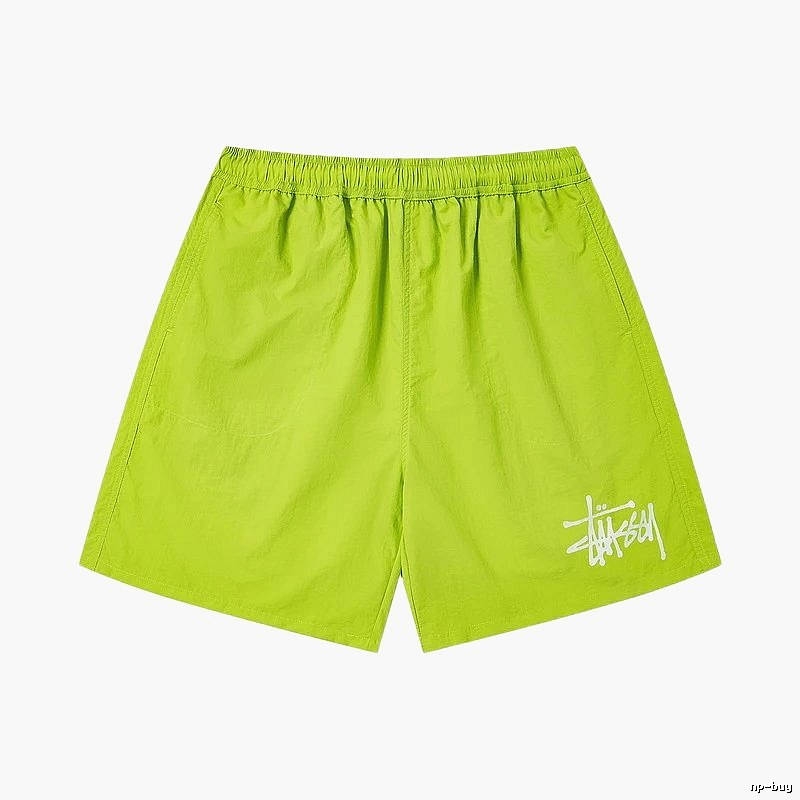 Stussy Classic Logo Street Style Fluorescent Green Shorts