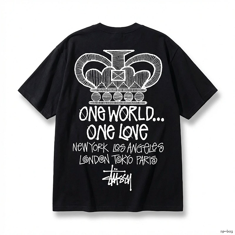 Stussy Crown Print Black T-shirt