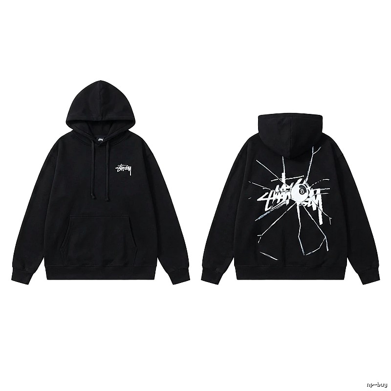 Stussy dark style black hoodie