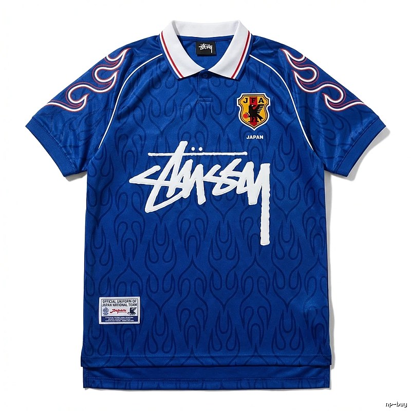 Stussy Flame Wind Blue Jersey