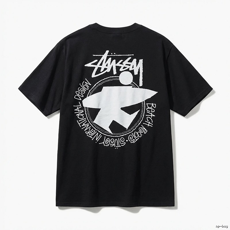 Stussy graffiti-style black T-shirt