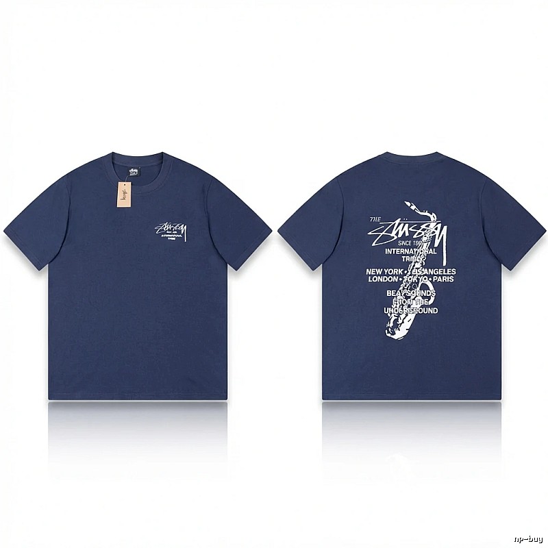 Stussy International Tribal Style Navy Blue T-shirt