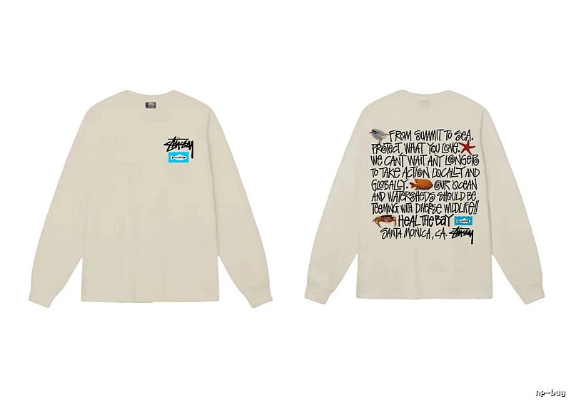 Stussy Marine Conservation Style Off-White Long-Sleeve