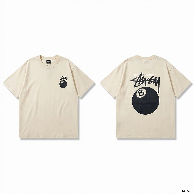 Stussy No.8 Ball Series Retro-Style T-Shirt
