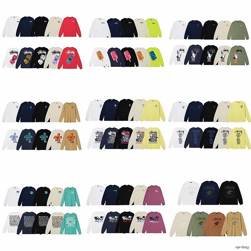 Stussy printed trendy long-sleeve