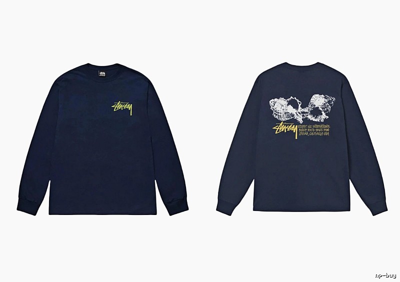 Stussy Skull Print Dark Style Long-sleeve