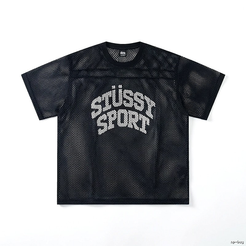 Stussy Sporty Black Mesh Shirt