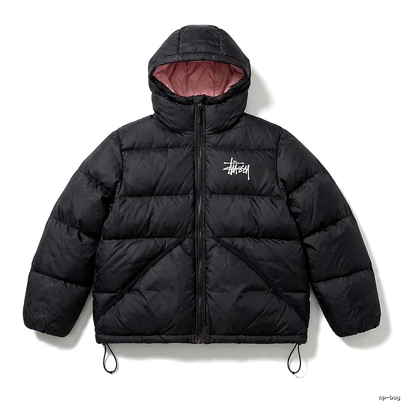 Stussy trendy and cool black down jacket
