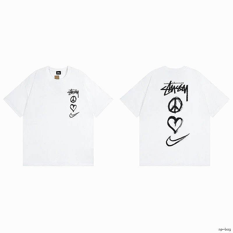 Stussy White Spider Graphic T-Shirt Logo Detail