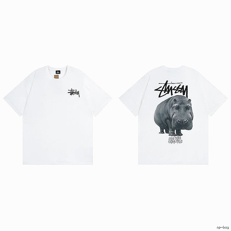 Stussy White Spider Graphic T-Shirt Relaxed Styling Logo