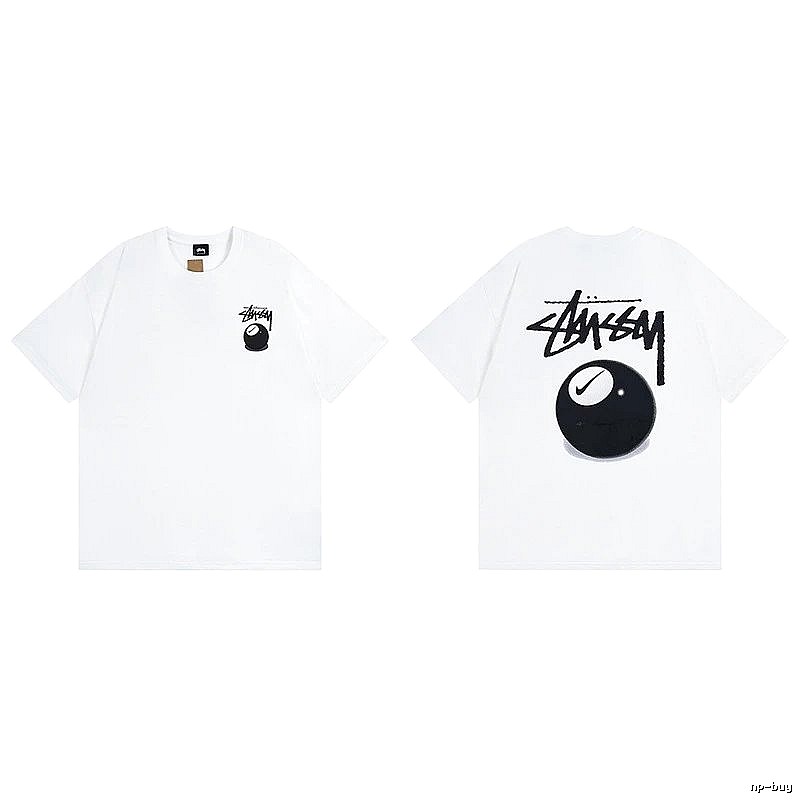 Stussy White Spider Graphic T-Shirt Statement Graphic Logo