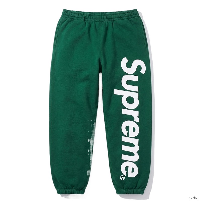Supreme Basic Style Casual Dark Green Sweatpants