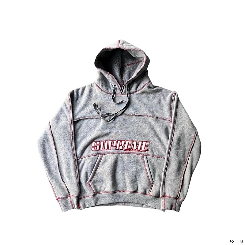 Supreme classic grey hoodie
