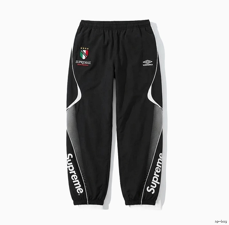 Supreme co-branded sporty black pants