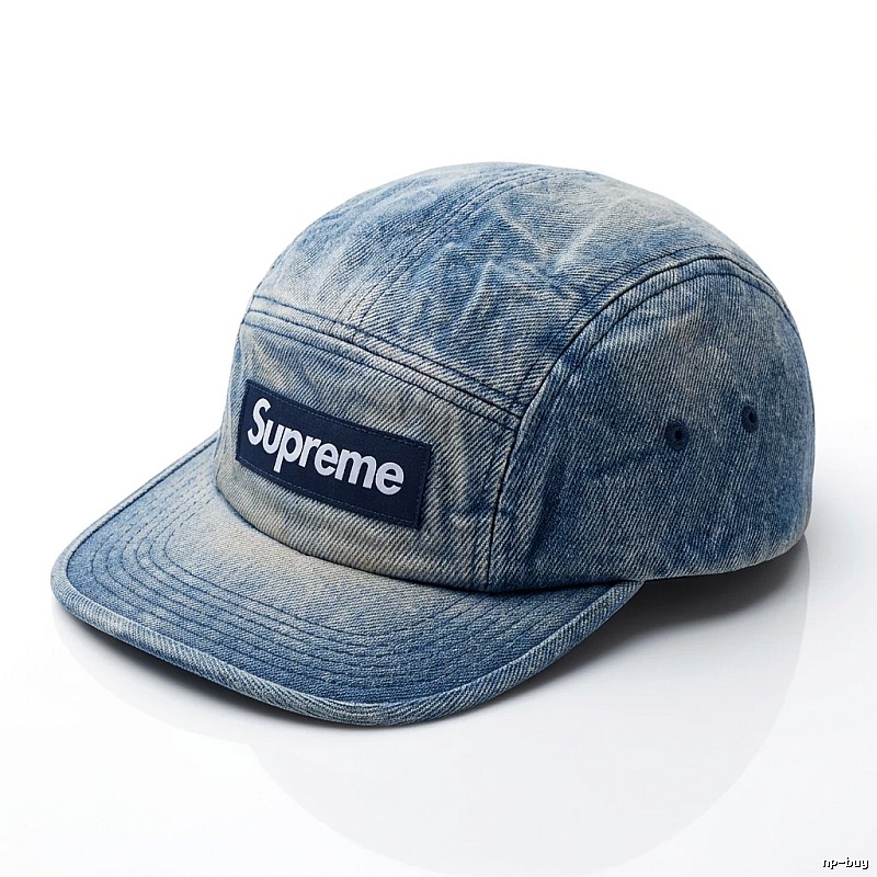 Supreme Denim Retro Style Grey Hat