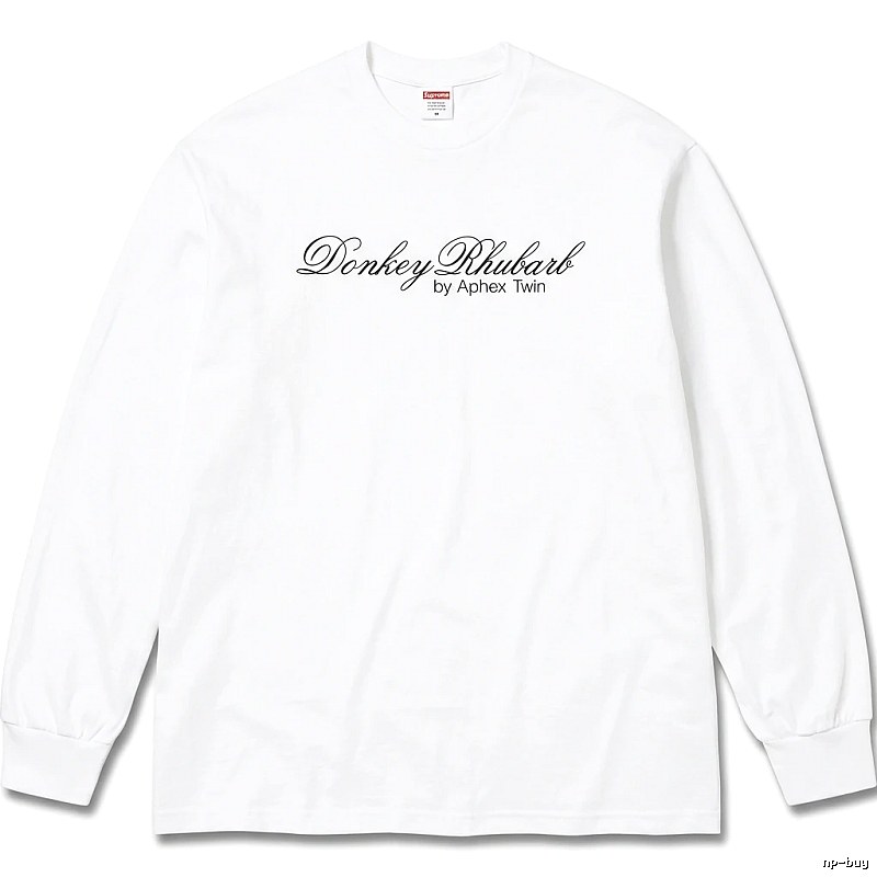 Supreme letter style white long-sleeve