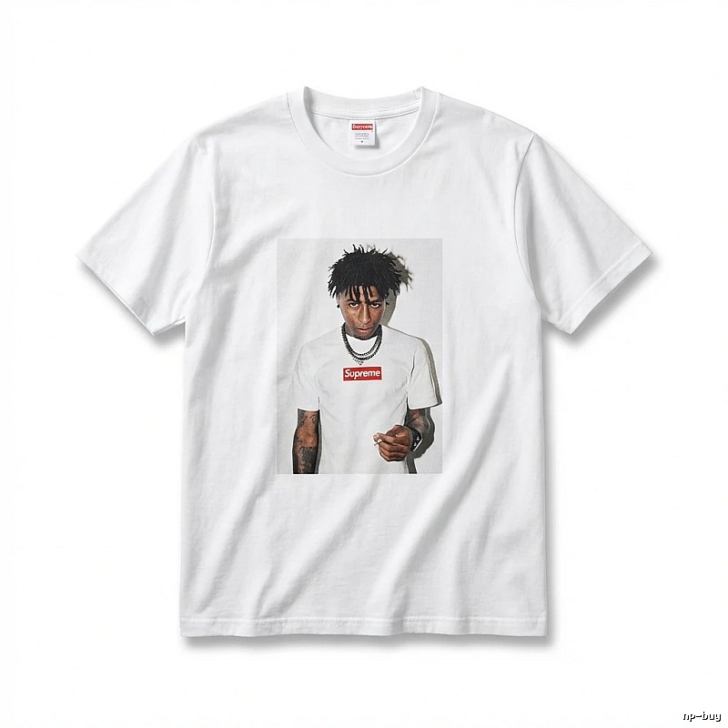 Supreme Portrait Print Style White T-shirt