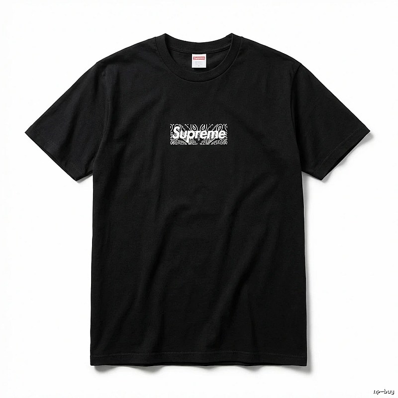 Supreme - printed trendy black T - shirt