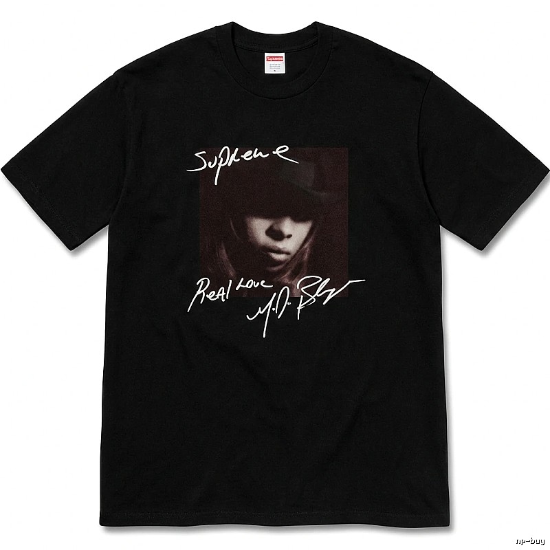 Supreme Real Love Style Black T-shirt