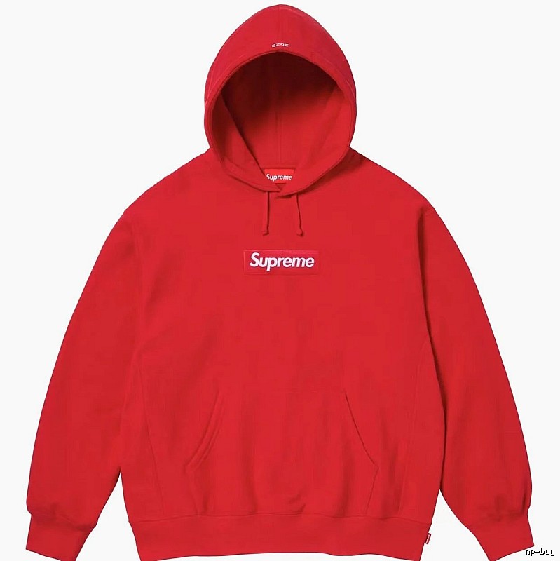 Supreme Statement Logo hoodie Gray Red Oversized for Easy Pairing