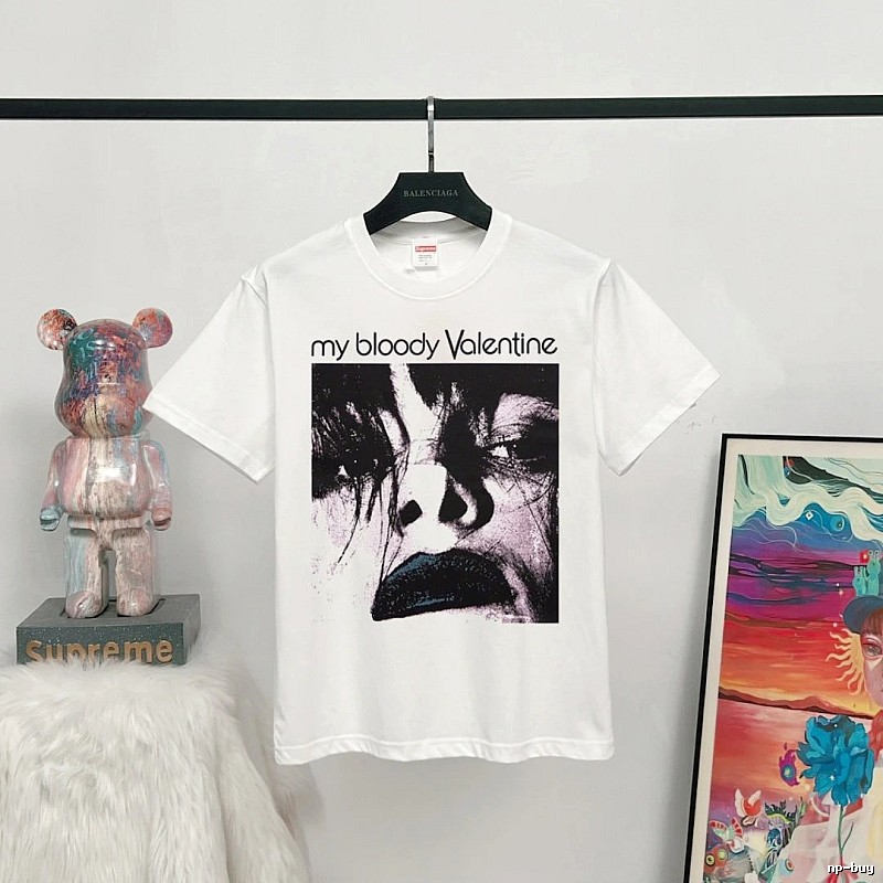 Supreme Valentine's Day Co-branded Vintage Style White T-Shirt