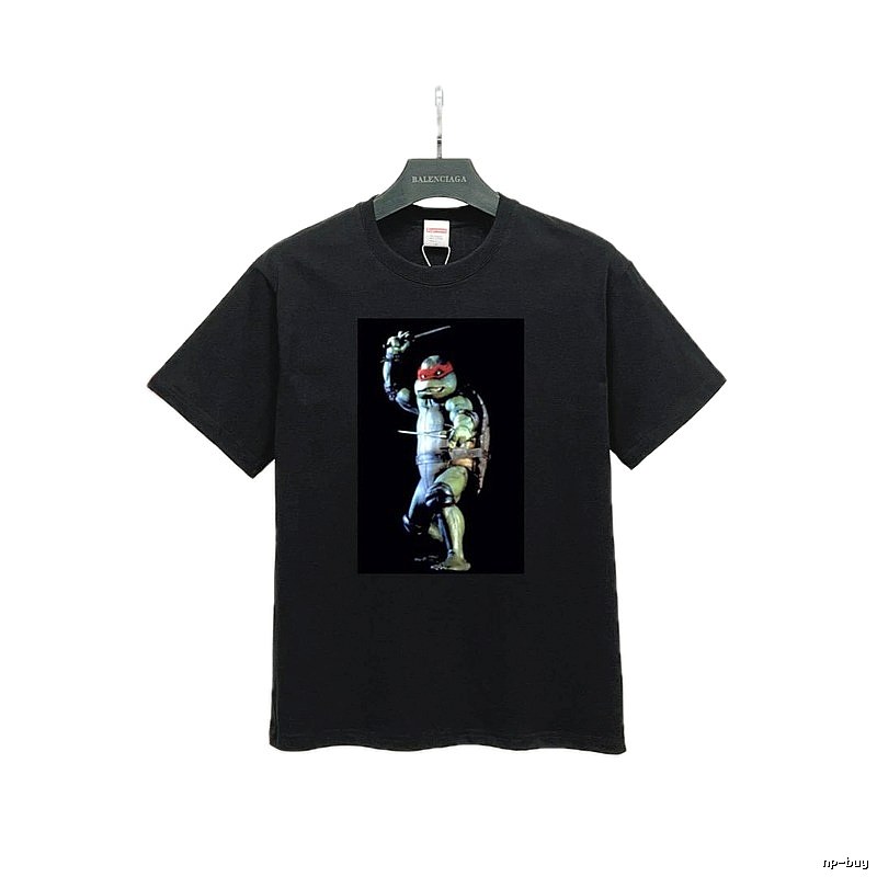 Supreme x Ninja Turtles Co-branded Street Style Black T-Shirt