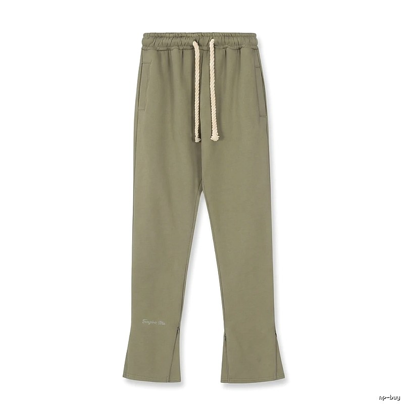 SynaWorld casual style olive green trousers