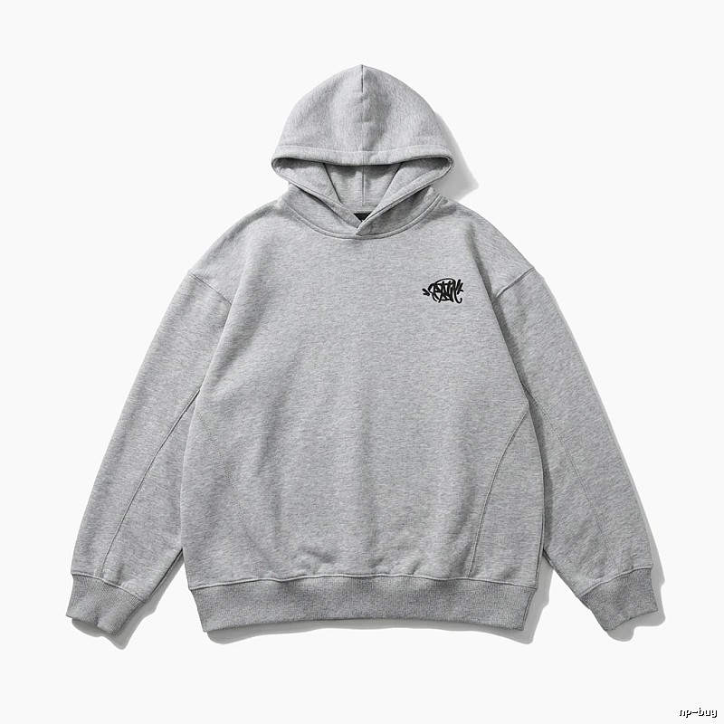 SynaWorld Simple Style Light Gray Hoodie