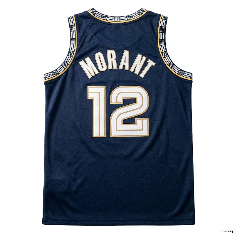 The black basketball uniform of Ja Morant of the Grizzlies.
