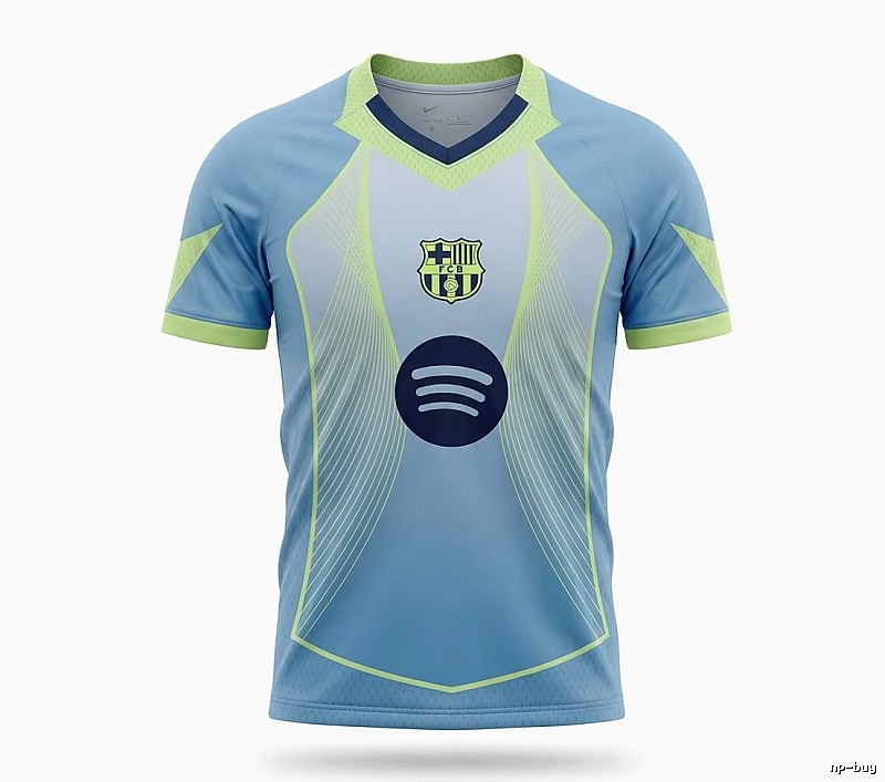 Tokyo Ghoul Barcelona trendy brand gray-blue-yellow jersey