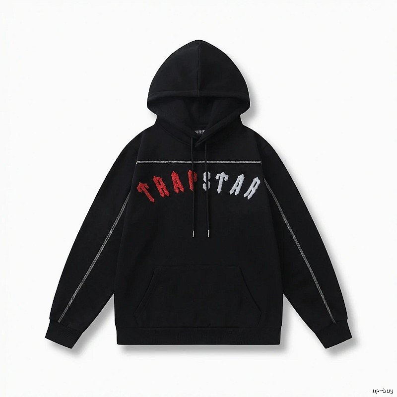 Trapstar letter-style black hoodie