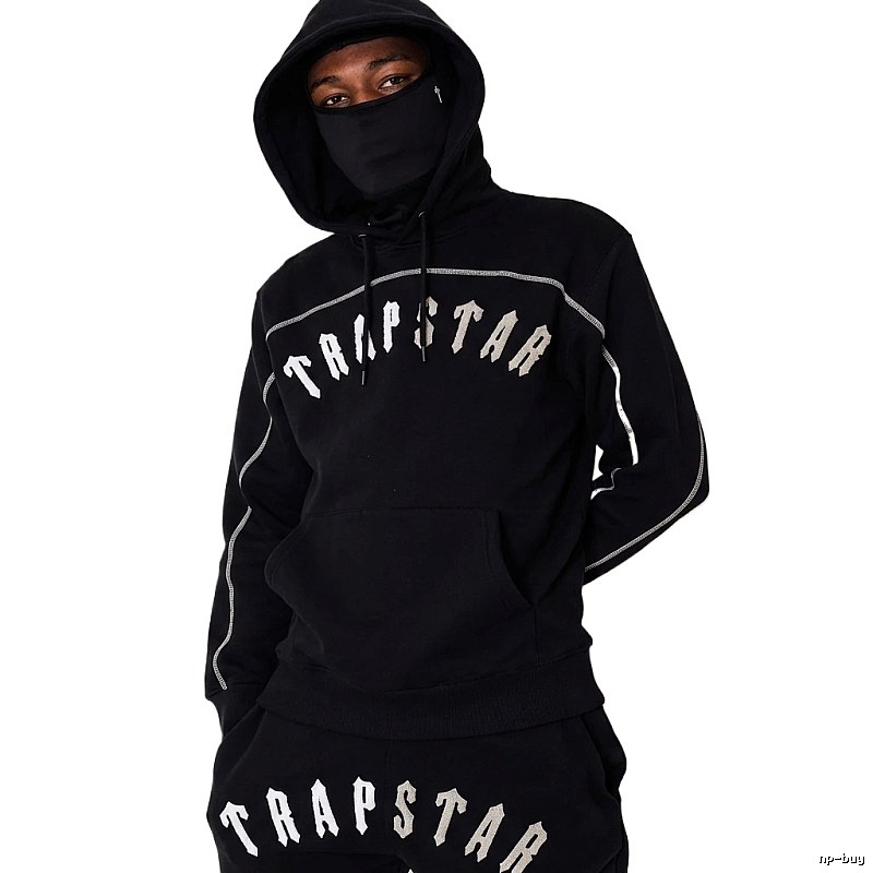 Trapstar letter-style black hoodie