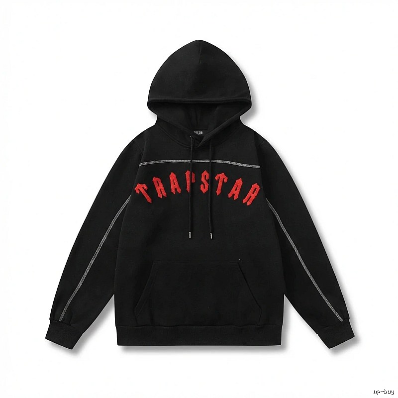 Trapstar Letter Trendy Cool Black Sweatshirt