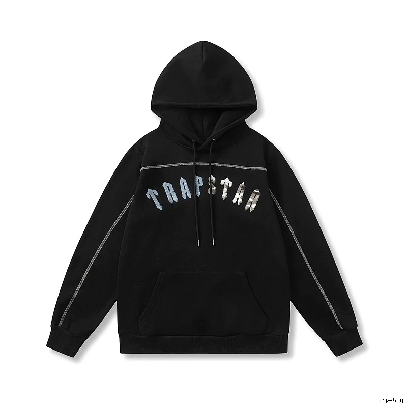 Trapstar trendy black hoodie