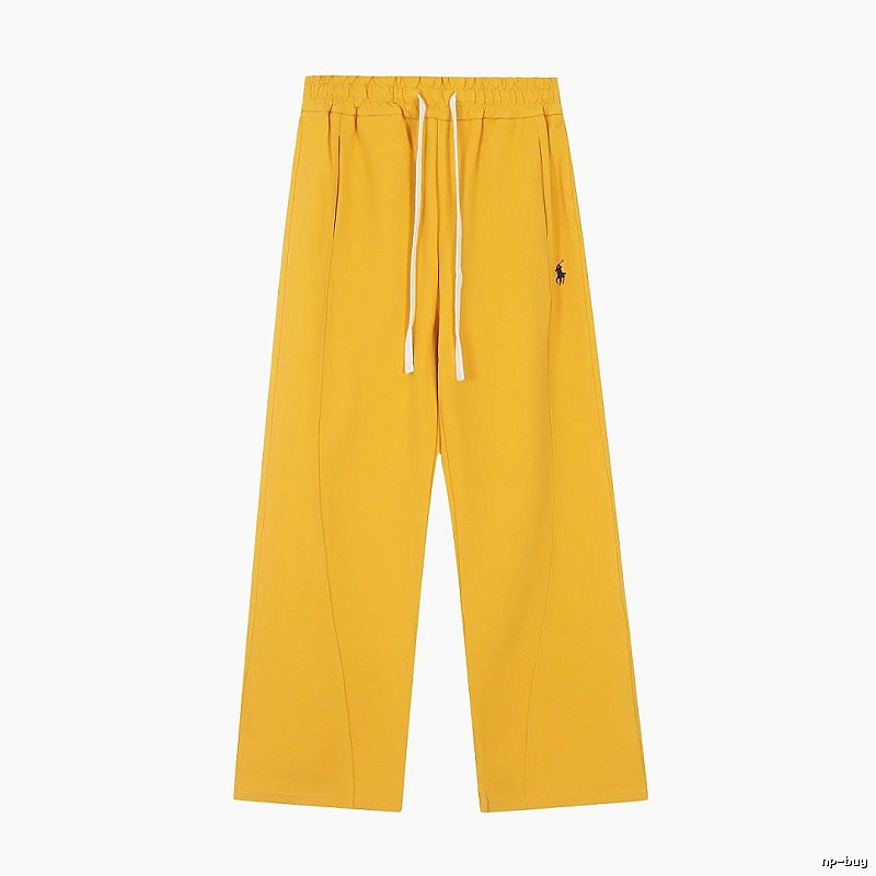 Travel Drawstring Straight Pants by RalphLauren - Mustard Yellow