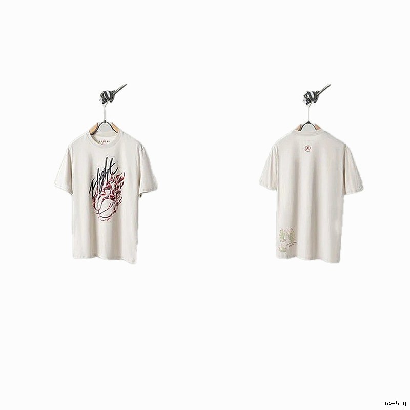 Travis Scott Cactus Co-branded Street-style Off-white T-shirt