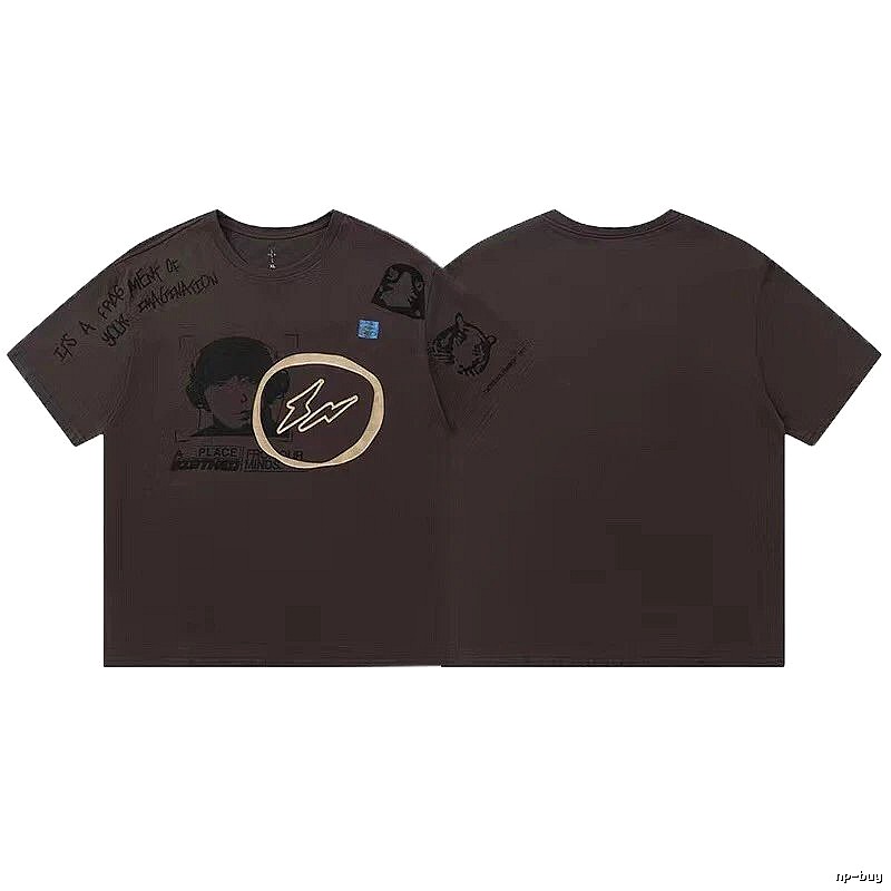 Travis Scott Classic Graphic T-shirt Brown Travis Scott for Daily Styling