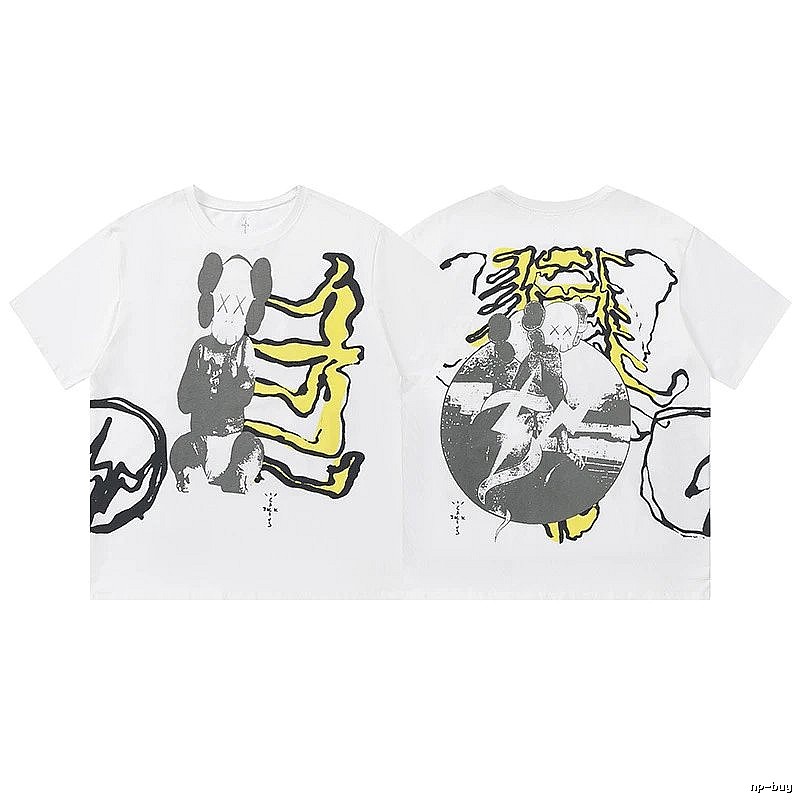 Travis Scott Patterned Graphic T-shirt Brown Travis Scott with Polished Detail