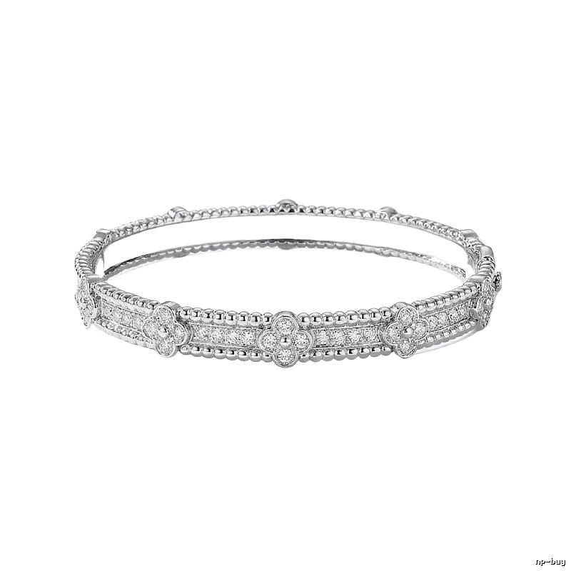 Van Cleef & Arpels Four-leaf Clover Silver Bracelet