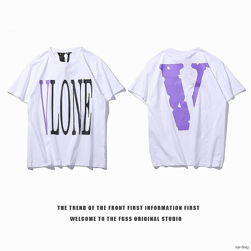 Vlone Compact Logo T-shirt Black Purple Vlone for Smart Casual Looks