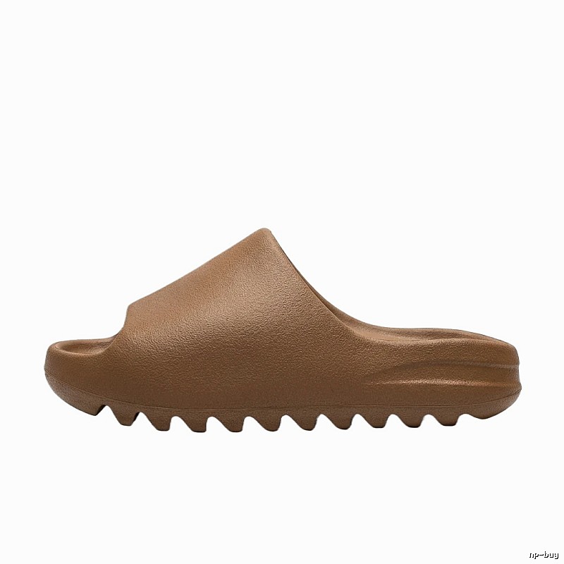 Yeezy matte flax-colored slippers