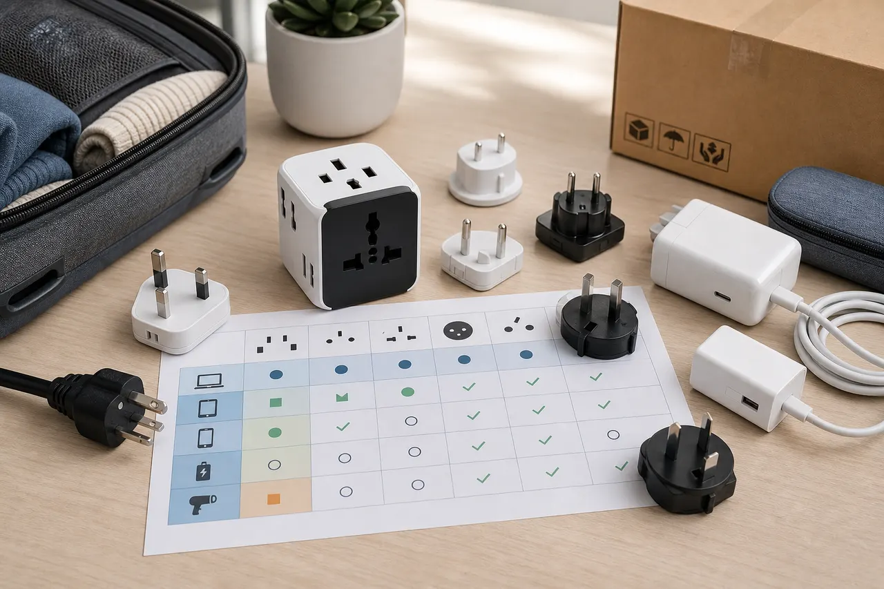 npbuy Travel Adapter Spreadsheet Guide visual guide for npbuy